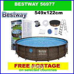 Bestway 56977 Above Ground Pool Vista Series Round 18ft x 48in/5.49m x 1.22m