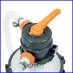 Bestway 58496E Flowclear 1000 GPH Silica & Sand Swimming Pool Filter Pump, Gray