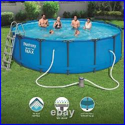 Bestway BW56438 Steel Pro Round Frame Swimming Pool with Filter Pump, 15 ft