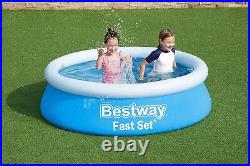 Bestway Fast Set Swimming Pool Above Ground Blue Inflatable 6ft x 20'', 940L