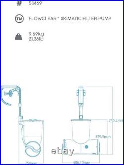 Bestway Flowclear 1050gal Skimatic Filter Pump Battery Powered Easy Setup