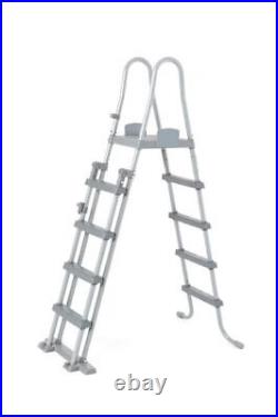 Bestway Flowclear Pool Ladder 52 1.32m Safety Swimming Above Ground Grey