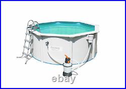 Bestway Hydrium 10ft x 48in Pool Set Above Ground Swimming Pool with Sand Filter