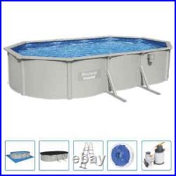 Bestway Hydrium Above Ground Frame Pool Outdoor Swimming with Filter Oval vidaXL