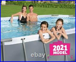 Bestway Oval Above Ground Swimming Pool Power Steel 14ft / 4.27m x 2.50m x 1.00m
