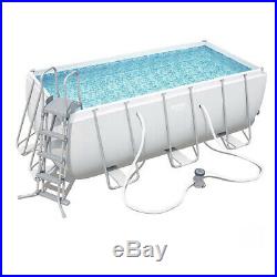 Bestway Pool Above-Ground Rectangular with Ladder and Pump Filter 56456