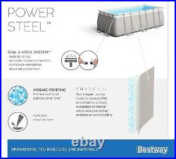 Bestway Power Steel 2.82m x 1.96m Rectangular Above Ground Swimming Pool Set