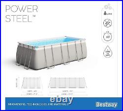 Bestway Power Steel 2.82m x 1.96m Rectangular Above Ground Swimming Pool Set