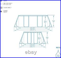 Bestway Power Steel 2.82m x 1.96m Rectangular Above Ground Swimming Pool Set