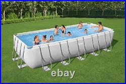 Bestway Power Steel 21ft x 9'ft x 52in Rectangular Above Ground Swimming Pool