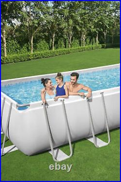 Bestway Power Steel 21ft x 9'ft x 52in Rectangular Above Ground Swimming Pool