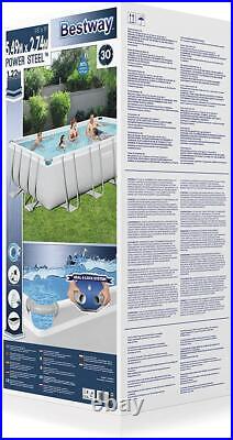 Bestway Power Steel 5.49m Rectangular Above Ground Swimming Pool with Sand Filter