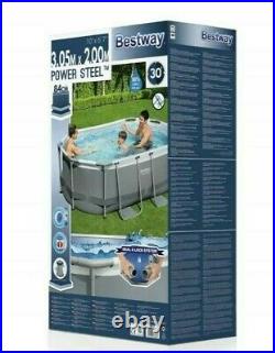 Bestway Power Steel Above Ground Frame Pool 10ft x 6ft Oval pool set UK Delivery
