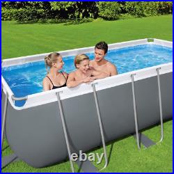 Bestway Power Steel Above Ground Pool, with Pump and Ladder Rectangular Pool