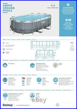 Bestway Power Steel Above Ground Swimming Pool 14ft (427x250x100cm) 2021 Mosaic