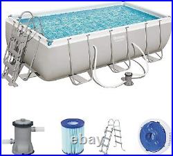 Bestway Power Steel Frame Swimming Pool Filter Pump Ladder 4.12m x 2.01m x1.22m