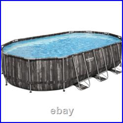 Bestway Power Steel Oval 20' x 12' x 48 Above Ground Swimming Pool, Filter