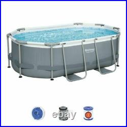 Bestway Power Steel Oval Swimming Pool Set 10'X6'7X33 Above Ground