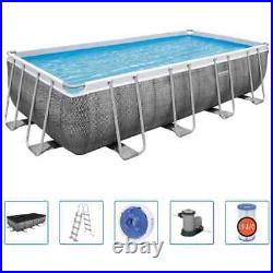 Bestway Power Steel Swimming Pool Set Above Ground Swimming Pool Rectangular Bes