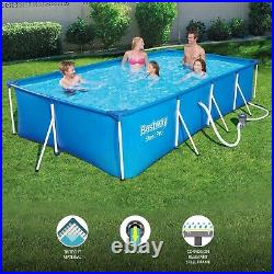 Bestway Rectangular Swimming Pool with Filter Pump Steel Pro 13.1 ft Blue