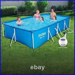 Bestway Rectangular Swimming Pool with Filter Pump Steel Pro 13.1 ft Blue