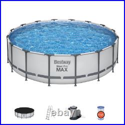 Bestway Round Steel Pro MAX Grey 16' x 48 Above Ground Swimming Pool