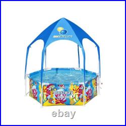 Bestway Splash in Shade Kids Spray Play Swimming Pool with UV Canopy