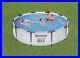 Bestway Steel 10ft Pro Max Round Frame Swimming Pool with Filter Pump Grey