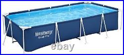 Bestway Steel Pro 13ft x 6ft Rectangular Outdoor Swimming Pool with Filter Pump