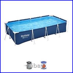 Bestway Steel Pro 13ft x 6ft Rectangular Outdoor Swimming Pool with Filter Pump