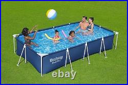 Bestway Steel Pro 13ft x 6ft Rectangular Outdoor Swimming Pool with Filter Pump