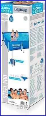 Bestway Steel Pro 3.00m x 2.01m x 66cm Rectangular Above Ground Swimming Pool