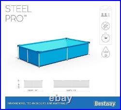 Bestway Steel Pro 3.00m x 2.01m x 66cm Rectangular Above Ground Swimming Pool