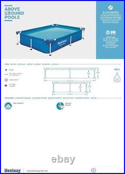 Bestway Steel Pro 3.00m x 2.01m x 66cm Rectangular Above Ground Swimming Pool