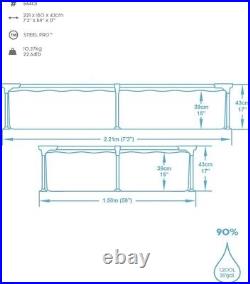 Bestway Steel Pro 3.00m x 2.01m x 66cm Rectangular Above Ground Swimming Pool