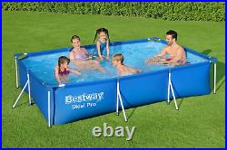 Bestway Steel Pro 9.10 ft Outdoor Swimming Pool, Above Ground Rectangular 3.00