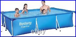 Bestway Steel Pro 9.10 ft Outdoor Swimming Pool, Above Ground Rectangular 3.00