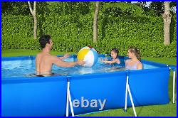 Bestway Steel Pro 9.10 ft Outdoor Swimming Pool, Above Ground Rectangular 3.00