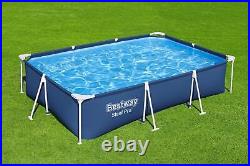 Bestway Steel Pro 9ft x 6ft Rectangular Outdoor Swimming Pool with Filter Pump