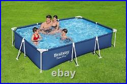 Bestway Steel Pro 9ft x 6ft Rectangular Outdoor Swimming Pool with Filter Pump