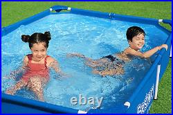 Bestway Steel Pro Above Ground, Splash Paddling Pool for Kids, 221 x 150 x 43