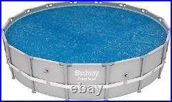 Bestway Steel Pro Frame Solar Pool Cover for Above Ground Pools, Blue, 16 Ft