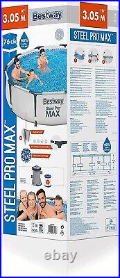Bestway Steel Pro MAX Frame Swimming Pool 10' x 30 With Filter Pump BW56408