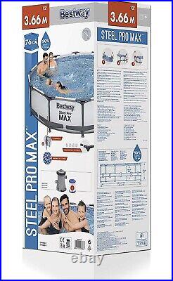 Bestway Steel Pro MAX Round Above Ground Pool with Filter Pump