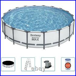 Bestway Steel Pro MAX Swimming Pool Set Above Ground Family Pool Home Garden