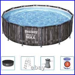 Bestway Steel Pro MAX Swimming Pool Set Outdoor Above Ground Round vidaXL