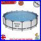 Bestway Steel Pro Max 12ft x 48in Round Above Ground Swimming Pool Set, Grey