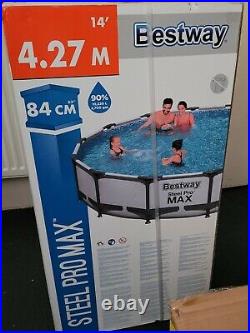 Bestway Steel Pro Max 14Ft 33in Big Round Frame Swimming Pool + Filter & Pump