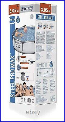 Bestway Steel Pro Max 3.05m x 0.76m Above Ground Outdoor Swimming Pool Set