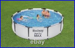 Bestway Steel Pro Max Above Ground Round Family Swimming Pool 10ft FREE